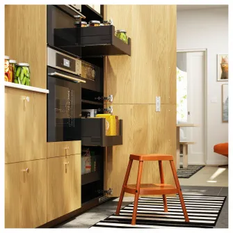 IKEA HADDARP Taburet 2 trepte, cu 4 laturi portocaliu