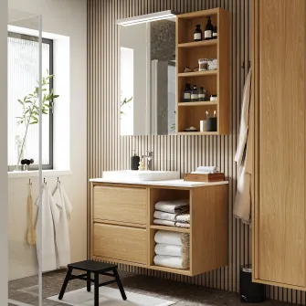 IKEA HAGAÅN Dulap deschis, aspect stejar, 40x48x63 cm