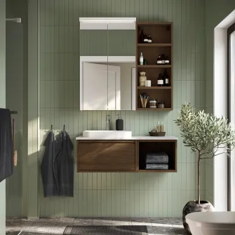 IKEA HAGAÅN Dulap deschis, maro aspect stejar, 40x48x33 cm