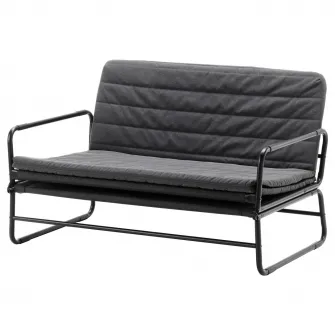 IKEA HAMMARN Canapea extensibila, Knisa gri inchis/negru