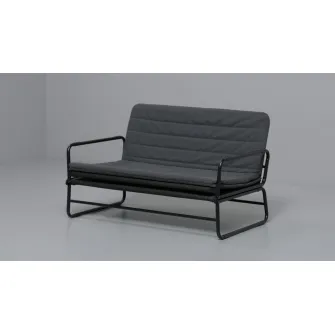 IKEA HAMMARN Canapea extensibila, Knisa gri inchis/negru