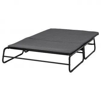 IKEA HAMMARN Canapea extensibila, Knisa gri inchis/negru
