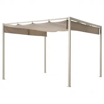 IKEA HAMMARÖN Pergola, gri-bej/gri inchis-bej, 300x300 cm