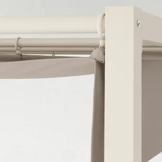 IKEA HAMMARÖN Pergola, gri-bej/gri inchis-bej, 300x300 cm