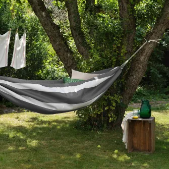IKEA HAMNÖN Hamac, antracit/alb, 150x265 cm
