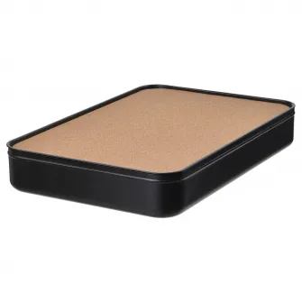 IKEA HARVMATTA Cutie cu capac, antracit, 24x35x6 cm