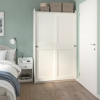 IKEA HAUGA Noptiera, alb, 40x36 cm