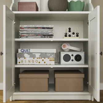 IKEA HAUGA Ansamblu depozitare, alb, 279x46x199 cm