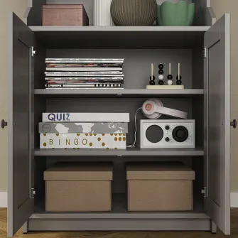 IKEA HAUGA Ansamblu depozitare, gri, 279x46x199 cm