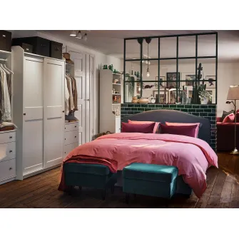 IKEA HAUGA Combinatie dulap, alb, 258x55x199 cm
