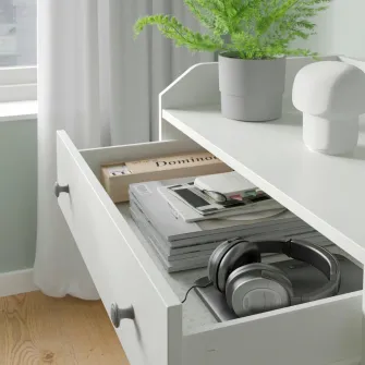 IKEA HAUGA Comoda 3 sertare, alb, 70x46x84 cm