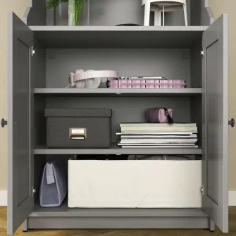 IKEA HAUGA Corp inalt cu 2 usi, gri, 70x199 cm