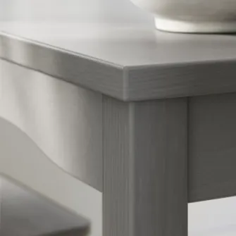 IKEA HAUGA Masa, gri/furnir mesteacan, 118x74 cm