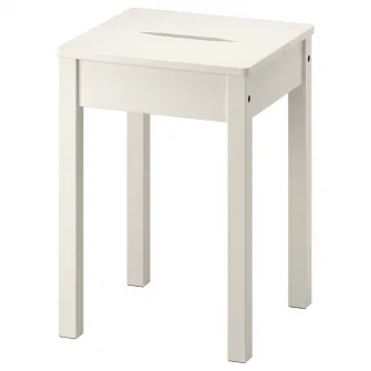 IKEA HAUGA Taburet, alb