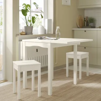 IKEA HAUGA Taburet, alb
