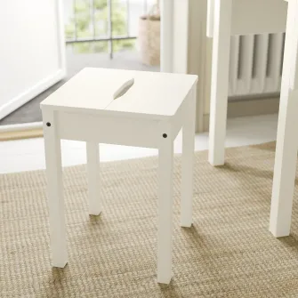 IKEA HAUGA Taburet, alb