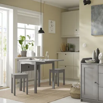 IKEA HAUGA Taburet, gri