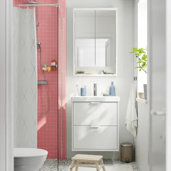 IKEA HAVBÄCK Masca lavoar cu sertare, alb, 60x48x63 cm