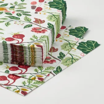 IKEA HAVSBRAXEN Servetel hartie, cu model multicolor, 33x33 cm