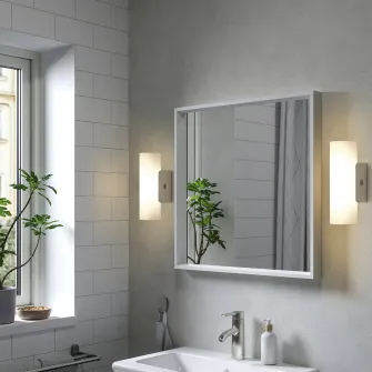 IKEA HAVSDUN Aplica LED, intensitate reglabila alb/sticla mata alb