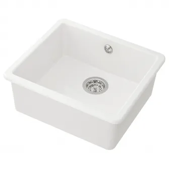 IKEA HAVSEN Chiuveta incorporata, 1 cuva, alb, 53x47 cm
