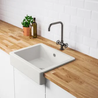IKEA HAVSEN Cuva chiuveta cu front vizibil, alb, 62x48 cm
