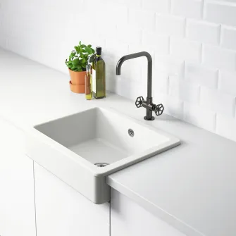 IKEA HAVSEN Cuva chiuveta cu front vizibil, alb, 62x48 cm