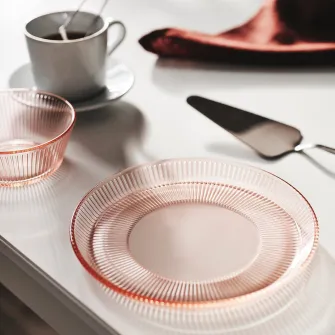 IKEA HAVSGÄDDA Farfurie aperitiv, dungat/roz, 21 cm
