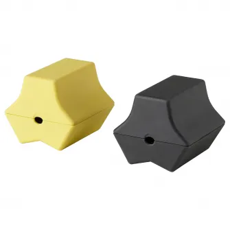 IKEA HAVSKÅL Suport cablu USB, 2 bucati, negru/galben