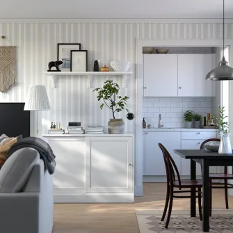 IKEA HAVSTA Corp baza bufet, alb, 121x47x89 cm