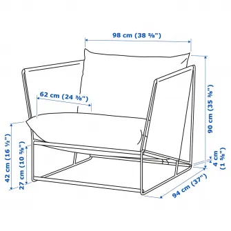 IKEA HAVSTEN / LÅGASKÄR Set mobilier de sezut, 2 locuri, bej/bej