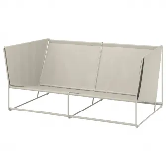 IKEA HAVSTEN Canapea 2 locuri exterior, bej, 179x92x76 cm