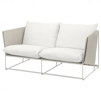 IKEA HAVSTEN Canapea 2 locuri exterior, bej/bej