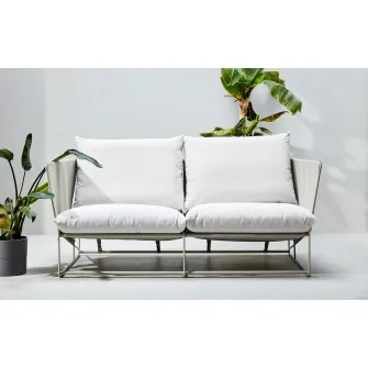 IKEA HAVSTEN Canapea 2 locuri exterior, bej/bej