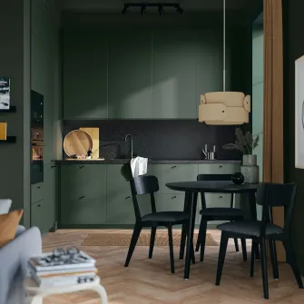 IKEA HAVSTORP Plinta, verde inchis, 220x8 cm