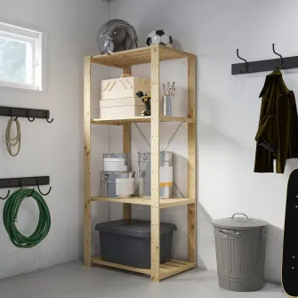 IKEA HEJNE 1 sectiune, lemn conifere, 78x50x171 cm