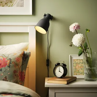 IKEA HEKTAR Aplica/spot clema, gri inchis