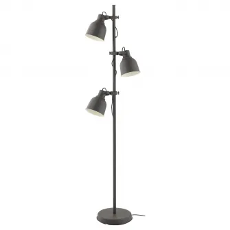 IKEA HEKTAR Lampadar 3 spoturi, gri inchis