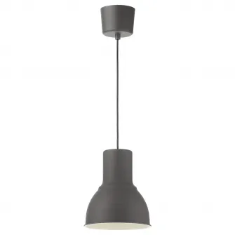 IKEA HEKTAR Lustra, gri inchis, 22 cm