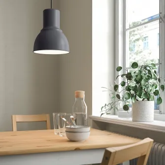 IKEA HEKTAR Lustra, gri inchis, 22 cm