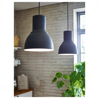 IKEA HEKTAR Lustra, gri inchis, 22 cm