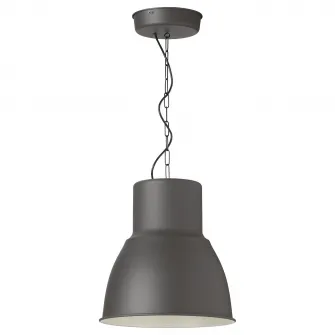 IKEA HEKTAR Lustra, gri inchis, 38 cm
