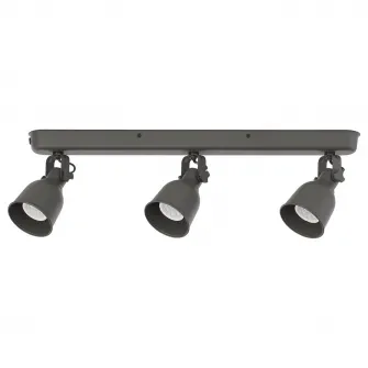 IKEA HEKTAR Sina tavan 3 spoturi, gri inchis