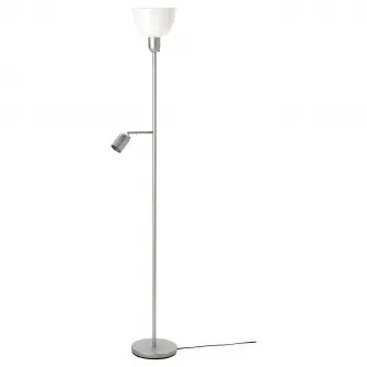 IKEA HEKTOGRAM Lampadar/veioza, argintiu/alb
