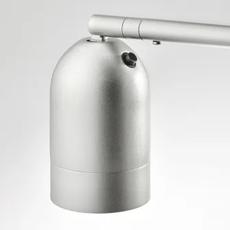IKEA HEKTOGRAM Lampadar/veioza, argintiu/alb