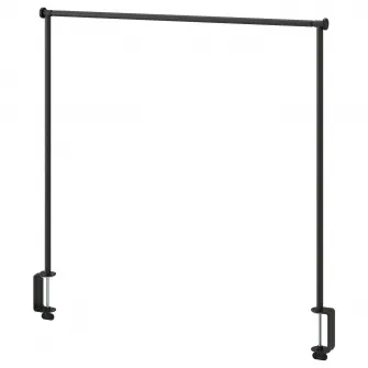 IKEA HELGEÖ Bagheta decorativa pentru masa, negru reglabil/exterior interior, 115/235x116 cm
