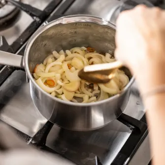 IKEA HEMKOMST Cratita cu capac, inox/sticla, 2 l