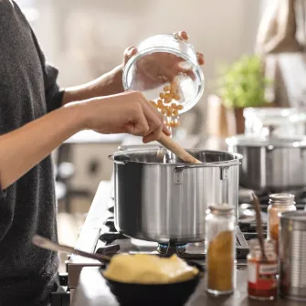 IKEA HEMKOMST Oala cu capac, inox/sticla, 5 l