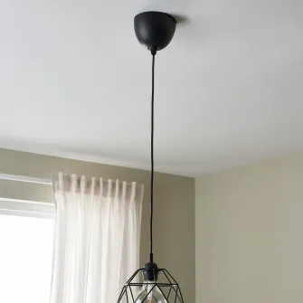 IKEA HEMMA Set cablaj lampa, negru, 1.8 m