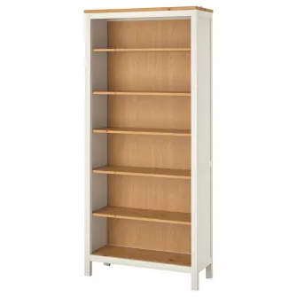 IKEA HEMNES Biblioteca, vopsit alb/maro des, 90x197 cm
